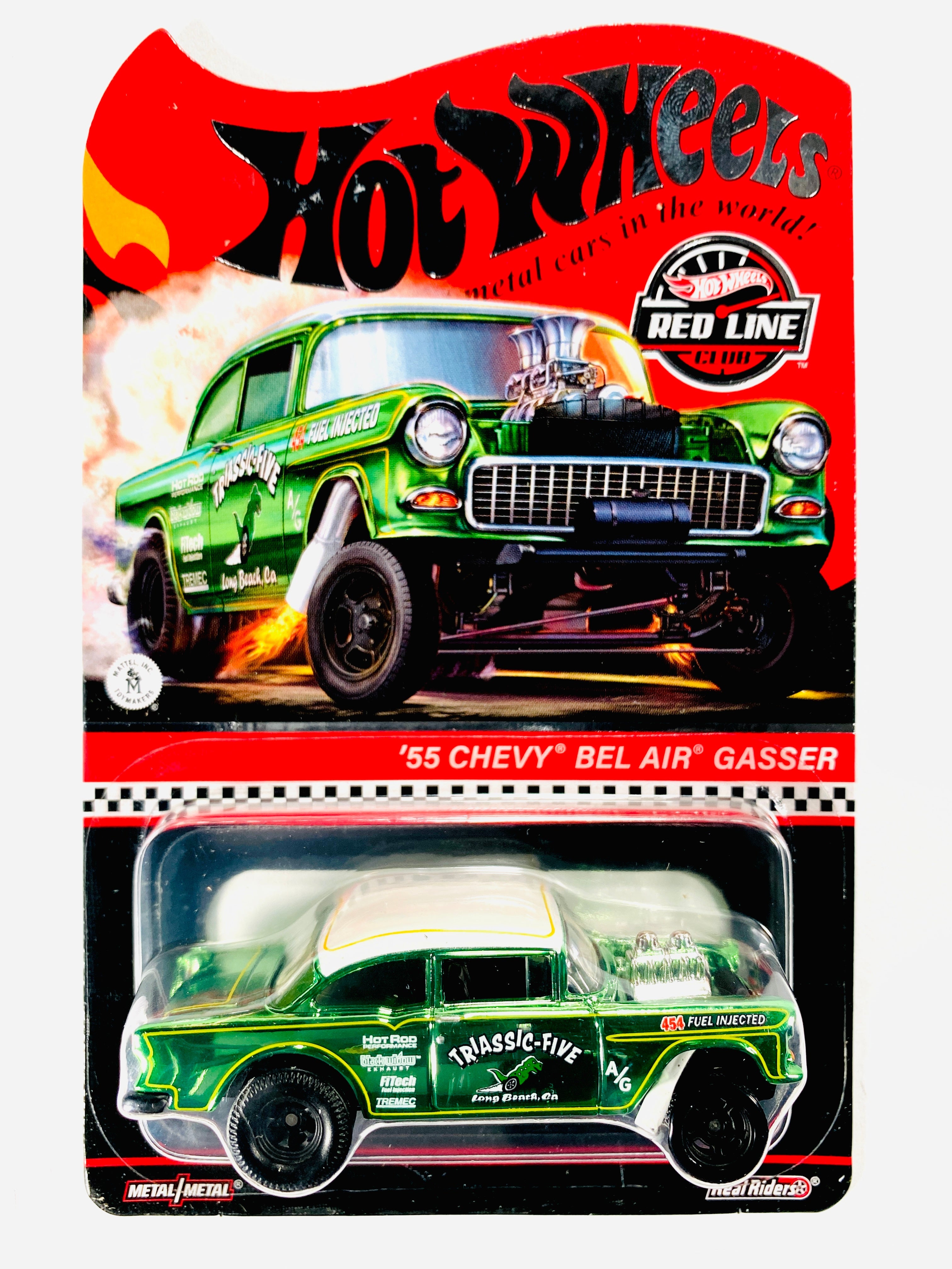 Hot Wheels 2022 RLC Green Triassic '55 Chevy Bel Air Gasser