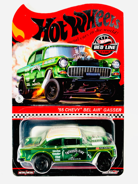 Hot Wheels 2022 RLC Green Triassic '55 Chevy Bel Air Gasser