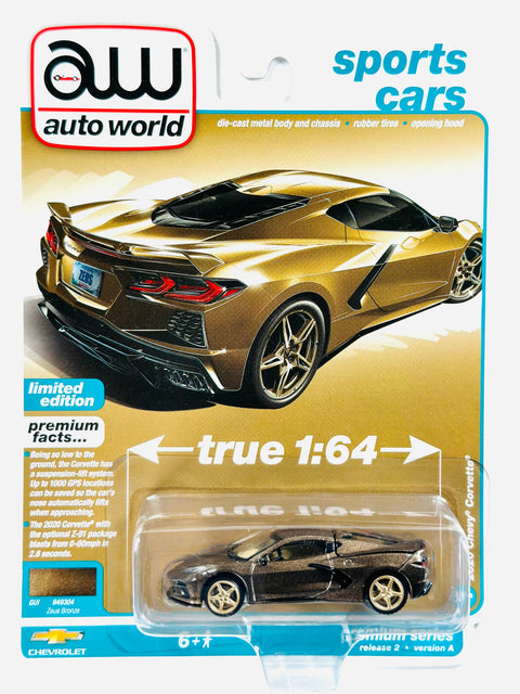 Auto World Sports Cars 2020 Chevy Corvette Zeus Bronze - Damaged Card/Blister
