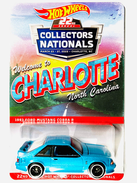 Hot Wheels 2022 22nd Collectors Nationals Convention Charlotte, NC Dinner 1993 Ford Mustang Cobra R IBV/Sample