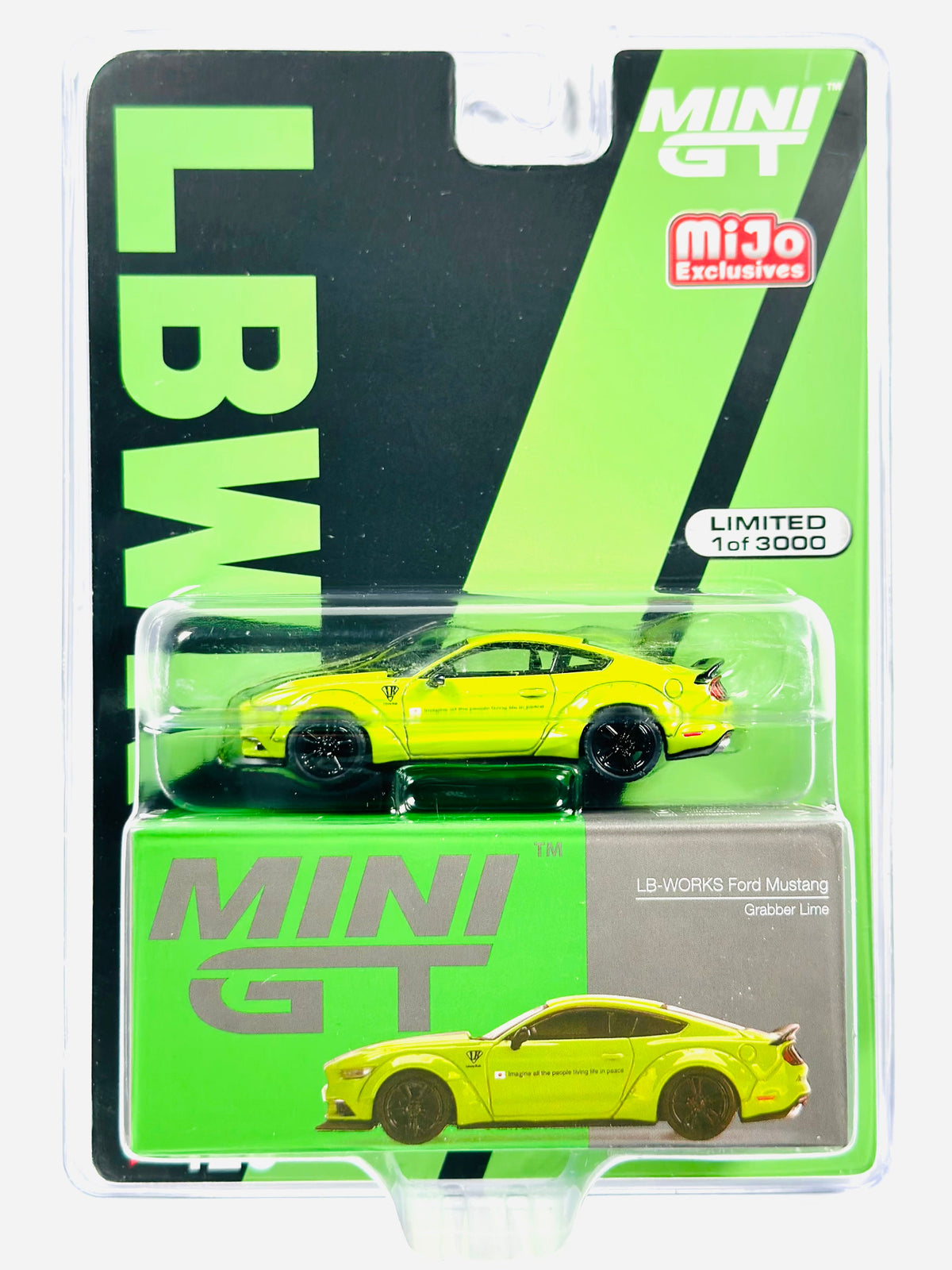TSM MODEL MINI GT MIJO EXCLUSIVES LBWK LB-WORKS FORD MUSTANG GRABBER LIME  #426