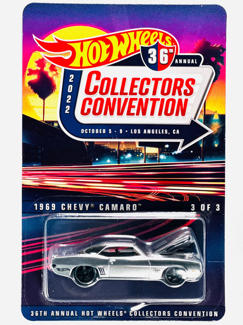 Hot Wheels 2022 36th Annual Collectors Convention Los Angeles 1969 Chevy Camaro (3 of 3) - Damaged Card