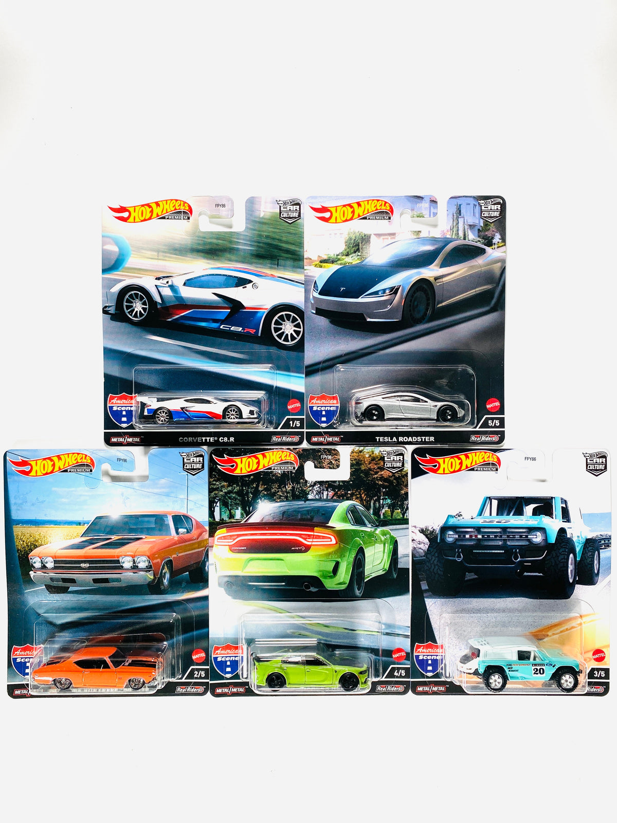 Hot Wheels 2022 Car Culture American Scene Set of 5 Cars Jcardiecast