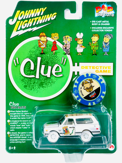 Johnny Lightning Pop Culture Vintage Clue 1970 Chevrolet Blazer Chase - Damaged Card