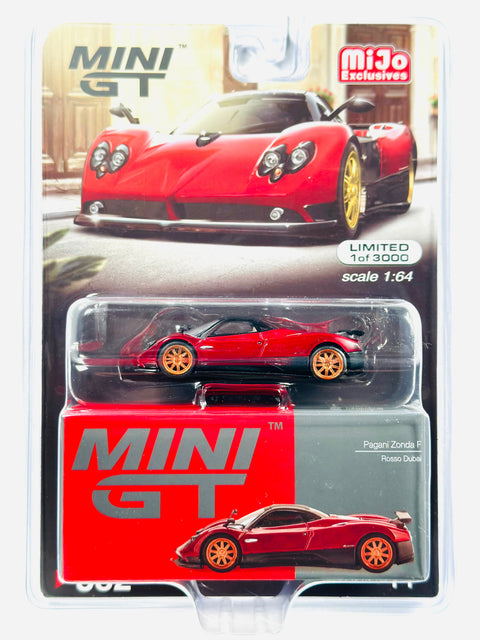 Mini GT Mijo Exclusives Pagani Zonda F Rosso Dubai #382 - Damaged Blister