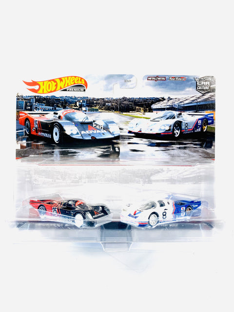 Hot Wheels Target Exclusive 2 Pack Advan Porsche 962 & Valvoline Porsche 962 - Damaged Card